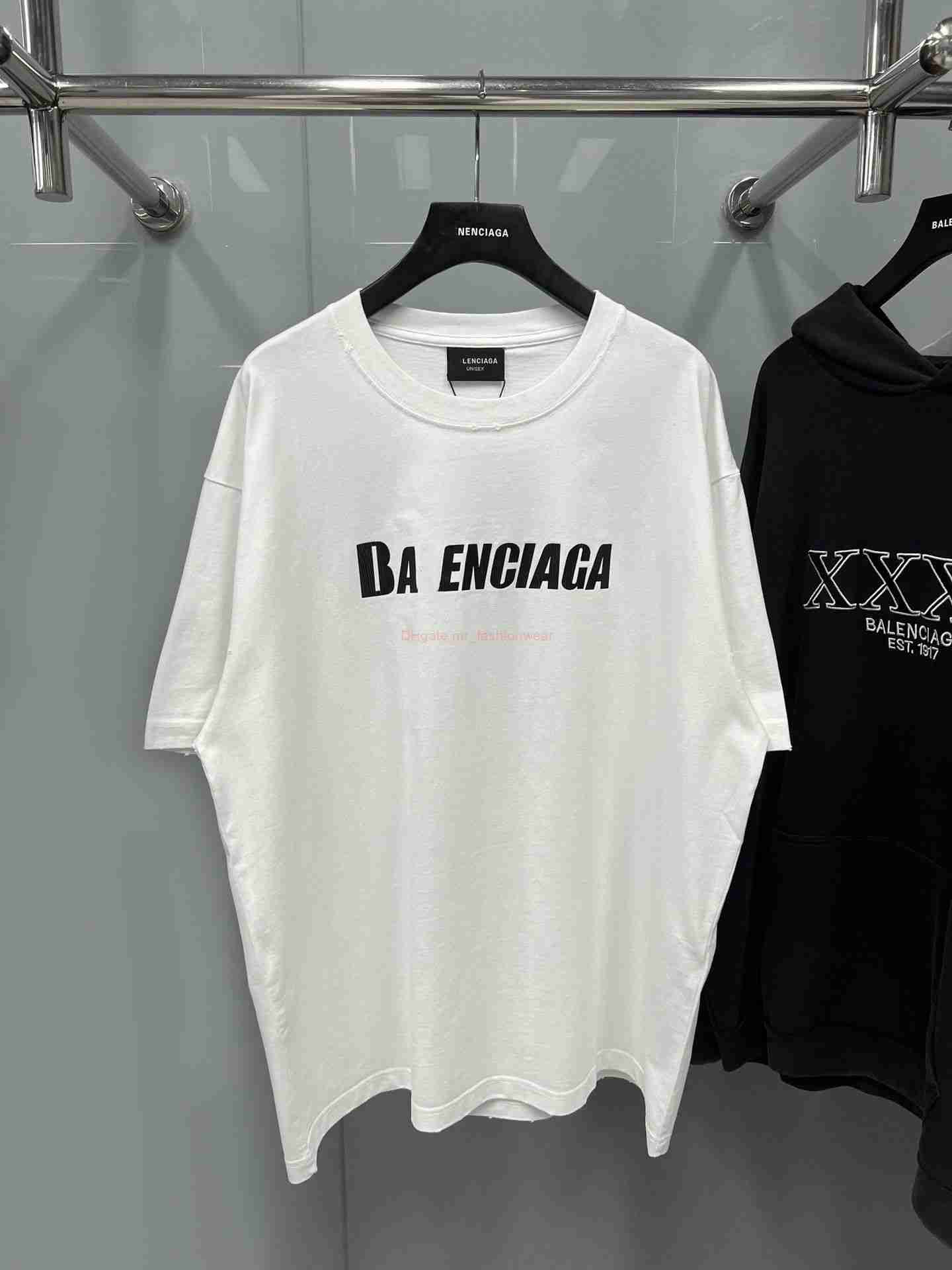 

Designer Fashion Clothing French Paris BB Luxury TShirt Tees b Family High Edition Paris Authentic Short Sleeve White Loose Short Sleeve Tshirt Unisex Casual cotton