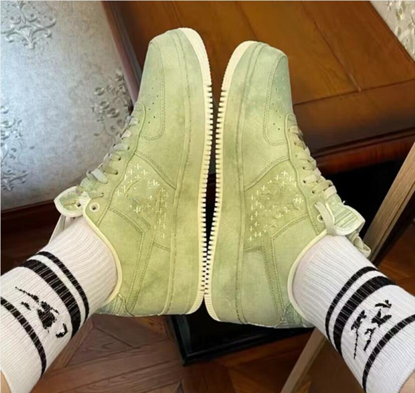 

2023 New tide men's AF1 Longjing tea men's and women's sports shoes fashion casual shoes board shoes, Box