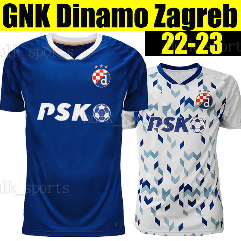 

22/23 GNK Dinamo Zagreb OLMO Soccer Jerseys 2023 Home Blue Away White ORSIS PETKOVIC PERIC ADEMI GOJAK men Football Shirts uniforms, Dinammo 22-23 away