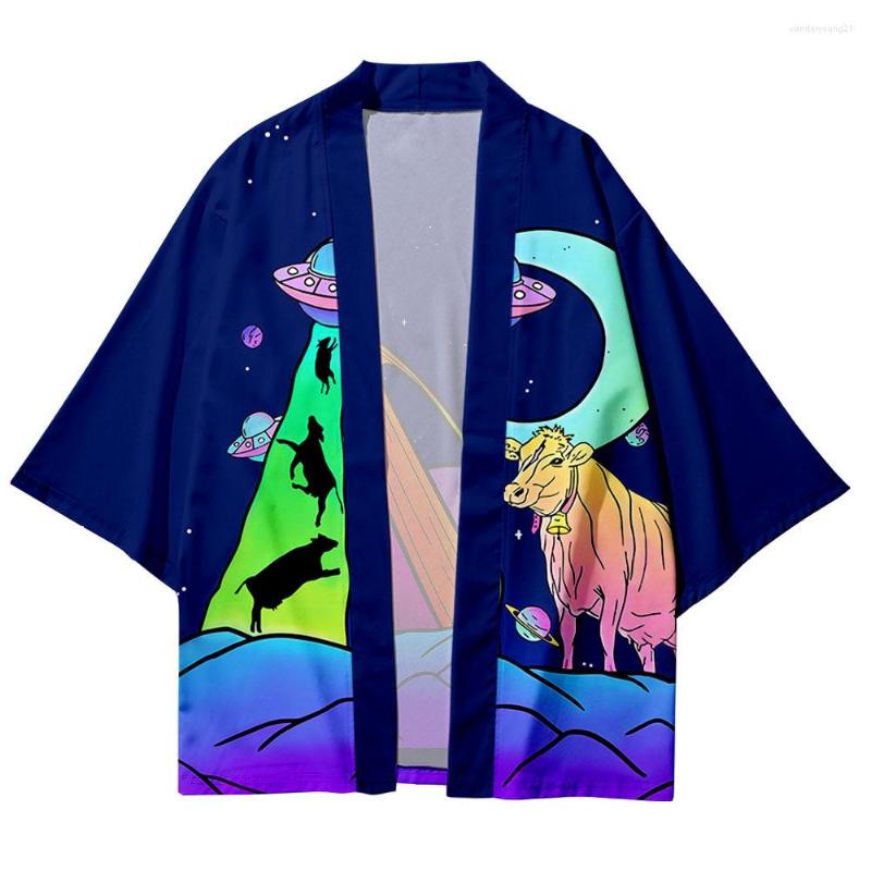 

Ethnic Clothing Asian Samurai Haori Cardigan Summer Short Sleeve Shirt Japanese Yukata Kimono Tops Oversize Adult Daily Streetwear Loose