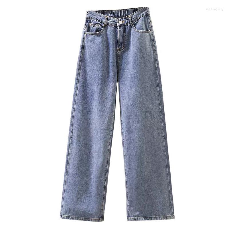

Women' Jeans Harajuku Pants Vintage High Waist Wide Leg Mom Fashion Denim Trousers Blue, Beige