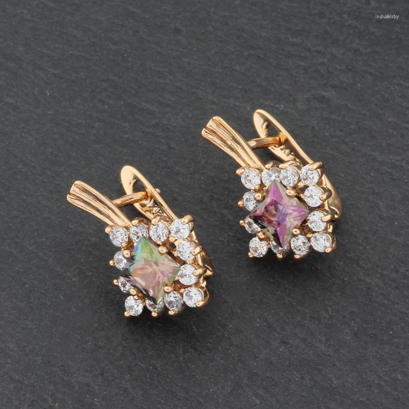 

Dangle Earrings Trendy 2023 Gold Color Natural Zircon Wedding Micro-wax Inlay Luxury Quality Fashion Jewelry