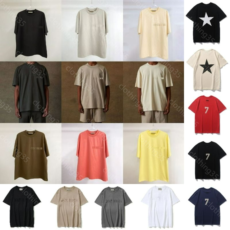 

Fashion Tops ESS Summer Apparel Mens Women Designers T Shirts Tees Man S Casual Chest Letter Shirt Luxurys Clothing Street Shorts Sleeve Clothes Tshirts, 19