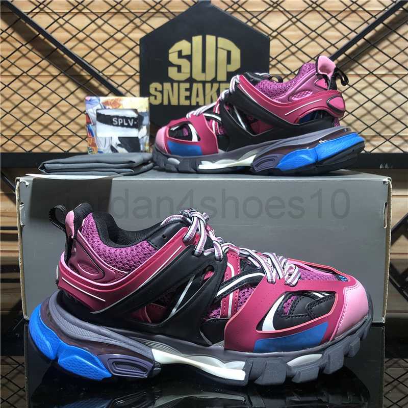 

Top Quality Triple S Clear Luxurys Designer Dad Shoes Tripler Paris Sneaker 3.0 Trainer Combination Crystal Bottom Men Women Fashion Sneakers With Box Size 36-45 EUR 5.0, Color 9