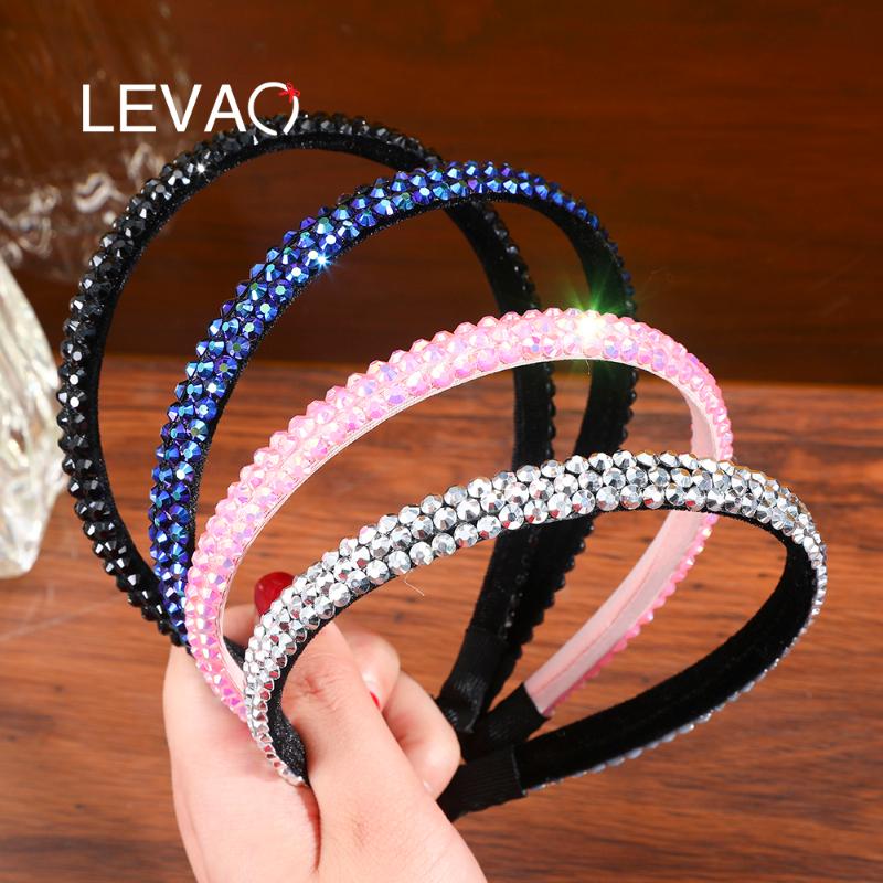

Levao Crystal Beaded Headband For Women Hairbands Bezel Handmade Shiny Rhinestone Hair Bands Accessories Headwear