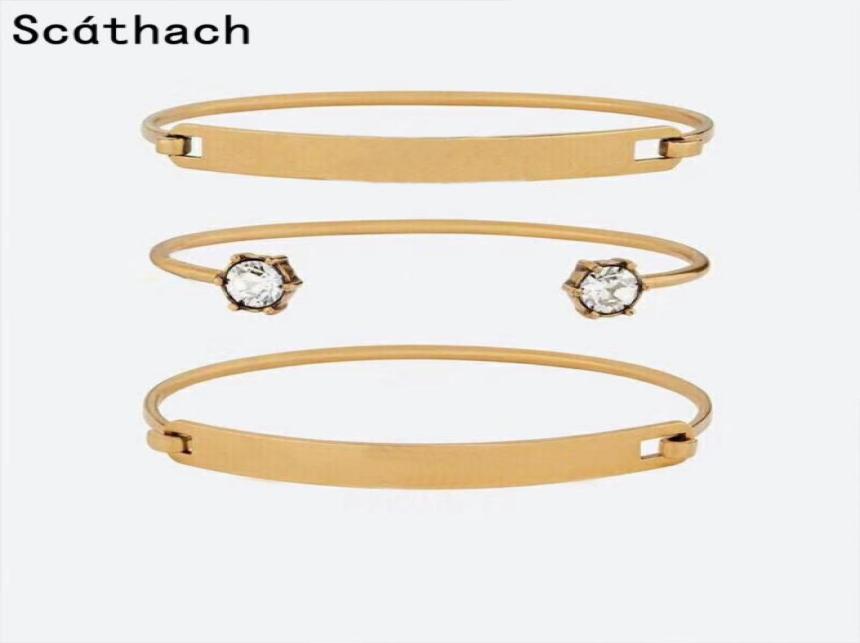 

Bangle Fashion Crystal Bracelet For Women Party Daily High Quality Jewelry Vintage Gold Color Bijoux2820774