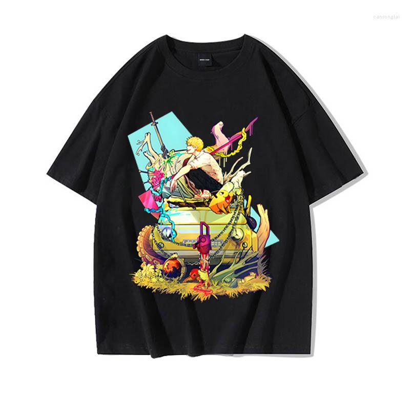 

Men' T Shirts Chainsaw Man Anime Hip Hop Streetwear Denji Graphic Korean Fashion Cotton For Men Y2k Top Teen 2000s Camisas, Bi-chainsaw388