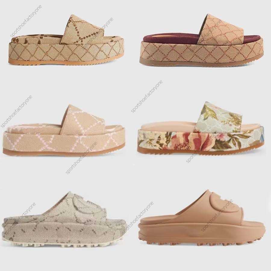 

woman slippers fashion Sandals Beach Thick bottom slipper Luxury Designer platform Alphabet lady Leather flat slides, #24