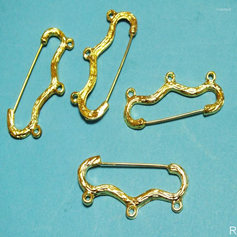 

Brooches 100pcs Safety Pin With 3 Loops Gold - Color /Silver Plated Brooch For Charms