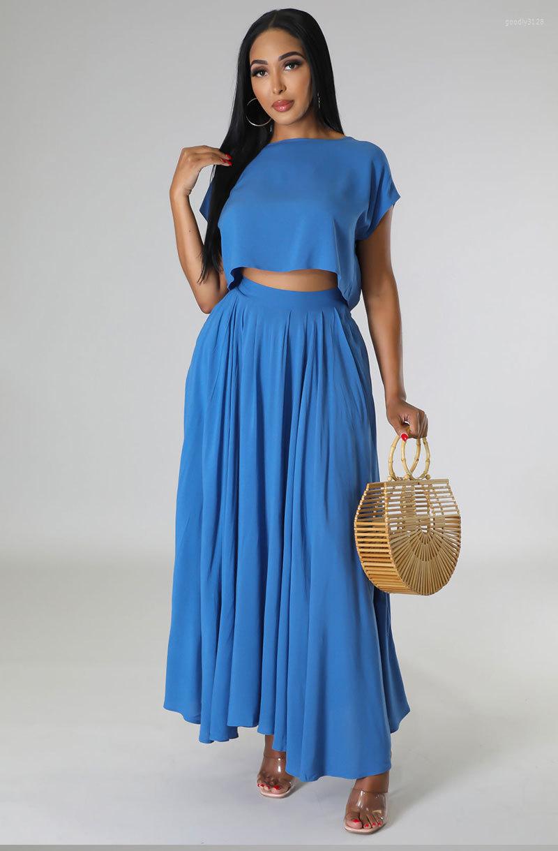 

Work Dresses Gotoola Comfort And Casual Two-Piece Women' Fashion Skirt Midi 2023, Blue