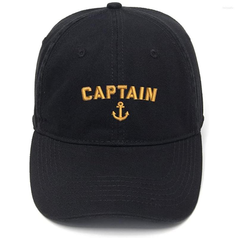 

Ball Caps Lyprerazy Men's Baseball Cap Captain Anchor Boat Embroidery Hat Cotton Embroidered Casual, Black