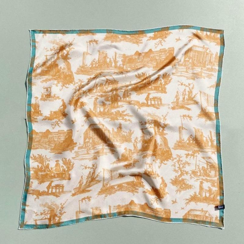 

Scarves 21"x21" Silk Bandana Neckerchief Women Fashion Head Hair Bag