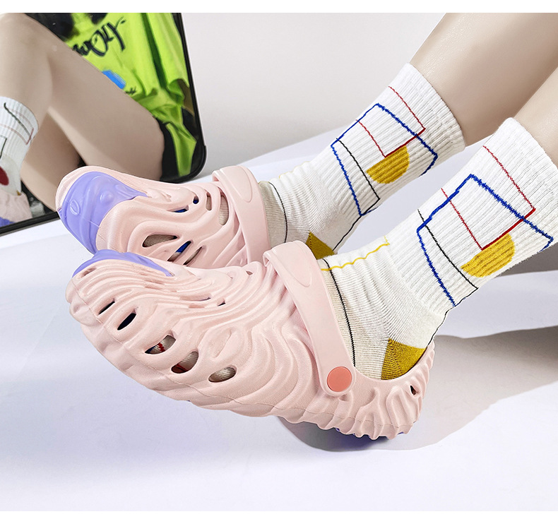 Sandals men women summer cross-border new style hole shoes platform non-slip-feeling casual beach shoes CROS HA6911-8