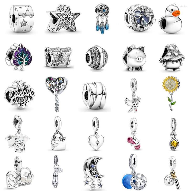 

Loose Gemstones Summer 925 Sterling Silver Princess Animal Pig Duck Diy Beads Fit Original Charms Bracelet Jewelry Women Acessories