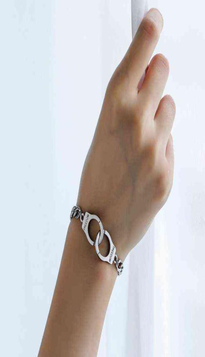 

Drop Adjustable Pulseras Bracelet Women Handcuffs Lettering dom Couple Wrist Jewelry Gifts6903889