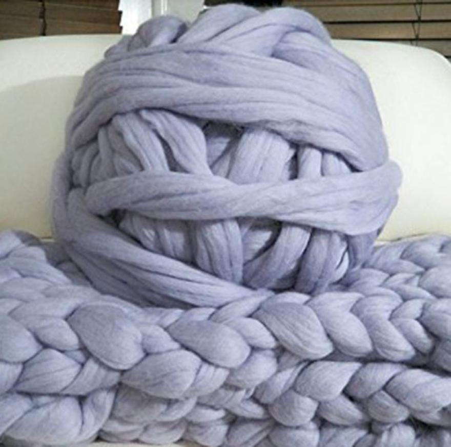 

ZENGIA 1000gBall Super Thick Yarn Soft Merino Wool Yarns Large Chunky Yarn Bulky Arm Roving Knitting Blanket Spinning Yarn Wool T7948033, Green