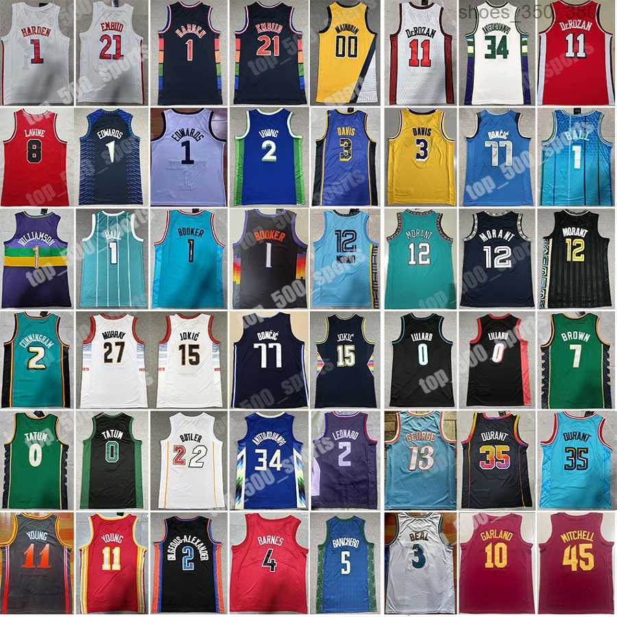 

Basketball Ja Morant Jersey Stephen Curry LaMelo Ball Jimmy Butler Lillard Tatum Devin Booker Kevin Durant Luka Doncic Antetokounmpo Donovan Mitchell Harden City, Photo f