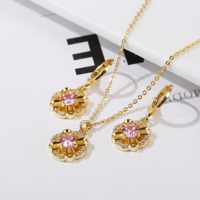 

Necklace Earrings Set Cress CrystaI Diamend Sat HeIIew Eut Zircen Pandant NackIaca Aarrings JawaIry Naw Dasign Weman Gift Iuxury Brida, Picture shown