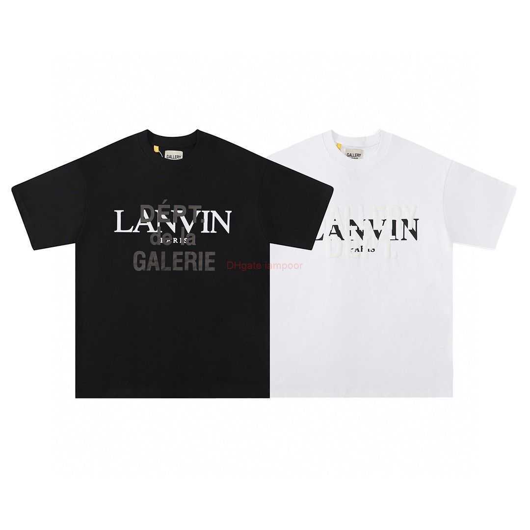 

Designer Fashion Clothing Tees Tshirt Galleryes Depts Springsummer New Logo Round Neck Tshirt High Street Unisex Loose Classic g Short Sleeve Casual Streetwear Top, White