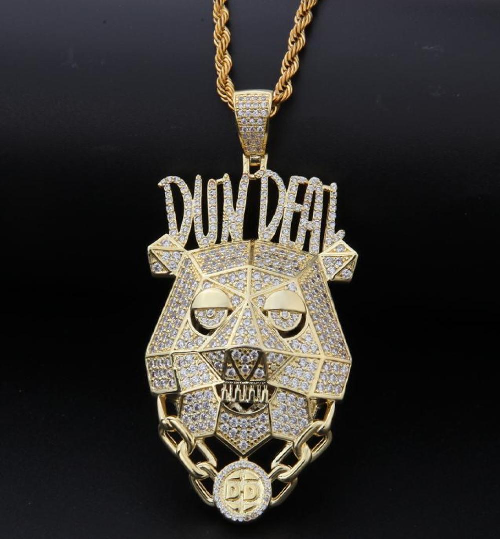

Iced Out Custom Bundeal Pendant Necklace In 14k Yellow Gold Micro Paved Lab iamond Hip Hop Men Jewelry9074594