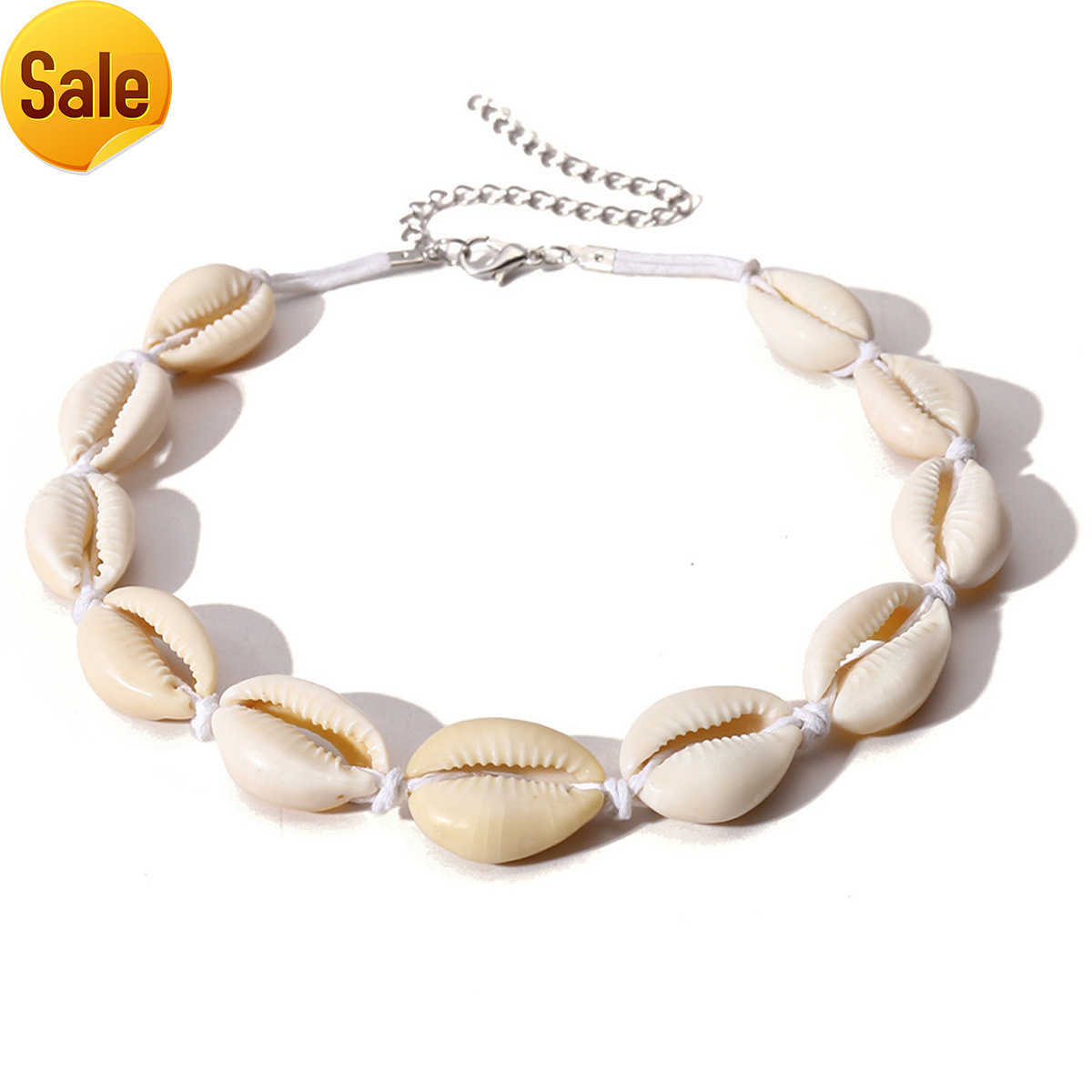 

Hot Conch Seashell Necklace Women Jewelry Summer Beach Shell Choker Bohemian Rope Cowrie Beaded Necklaces Handmade Collar Female
