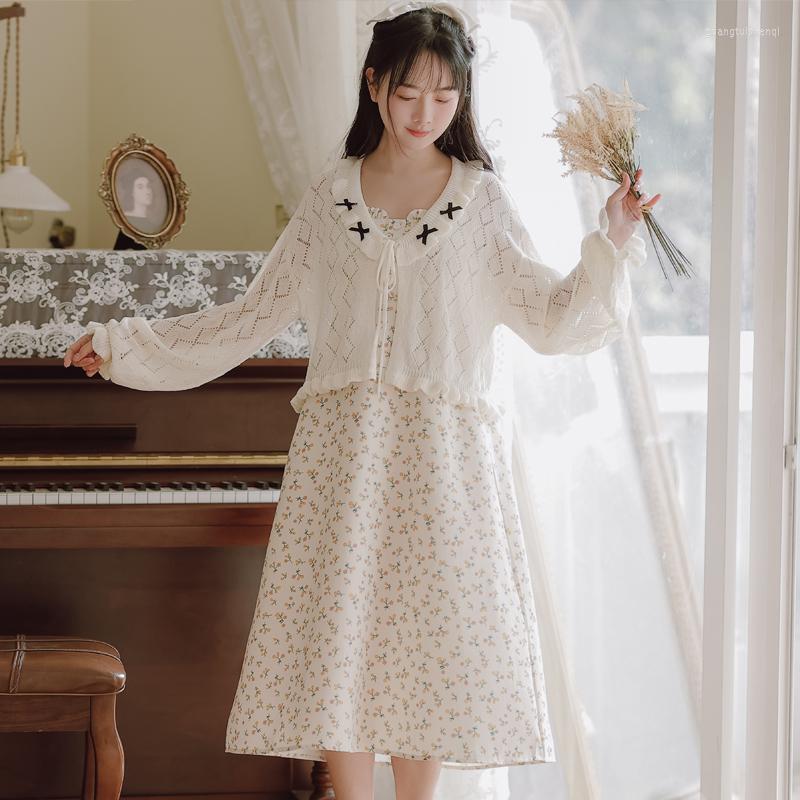 

Women's Knits Sweet Knitted Cardigans Women Summer Lantern Sleeve V-Neck Hollow Out Loose Cute Sweater Kawaii Clothes, White cardigans