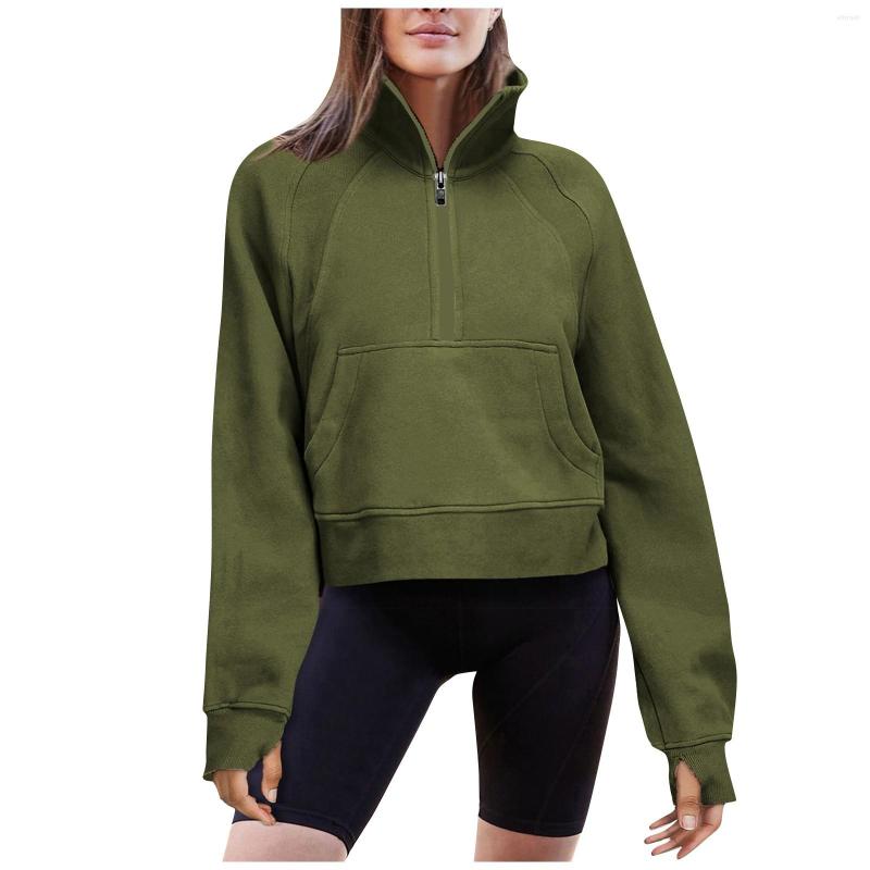 

Women' Hoodies Zipper Tracksuit Female Crop Top Short High-collar Women Solid Sweatshirt Long Sleeve Korean Winter Clothes Jackets Coat, Wh fashion coat