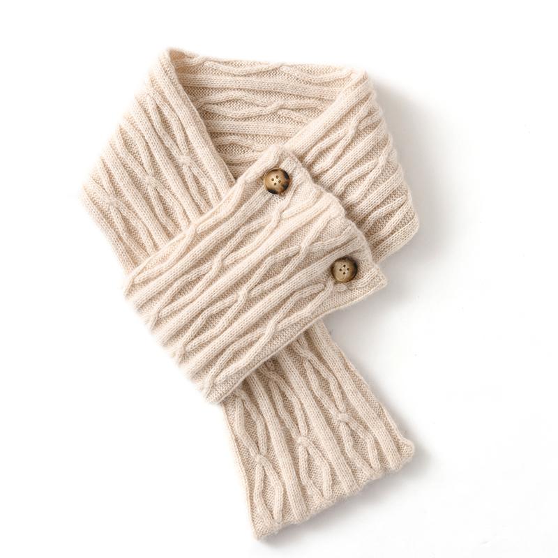 

Scarves Cashmere Scarf Women's Pure Double-sided Twist Knitted Men And Women Wool Shawl