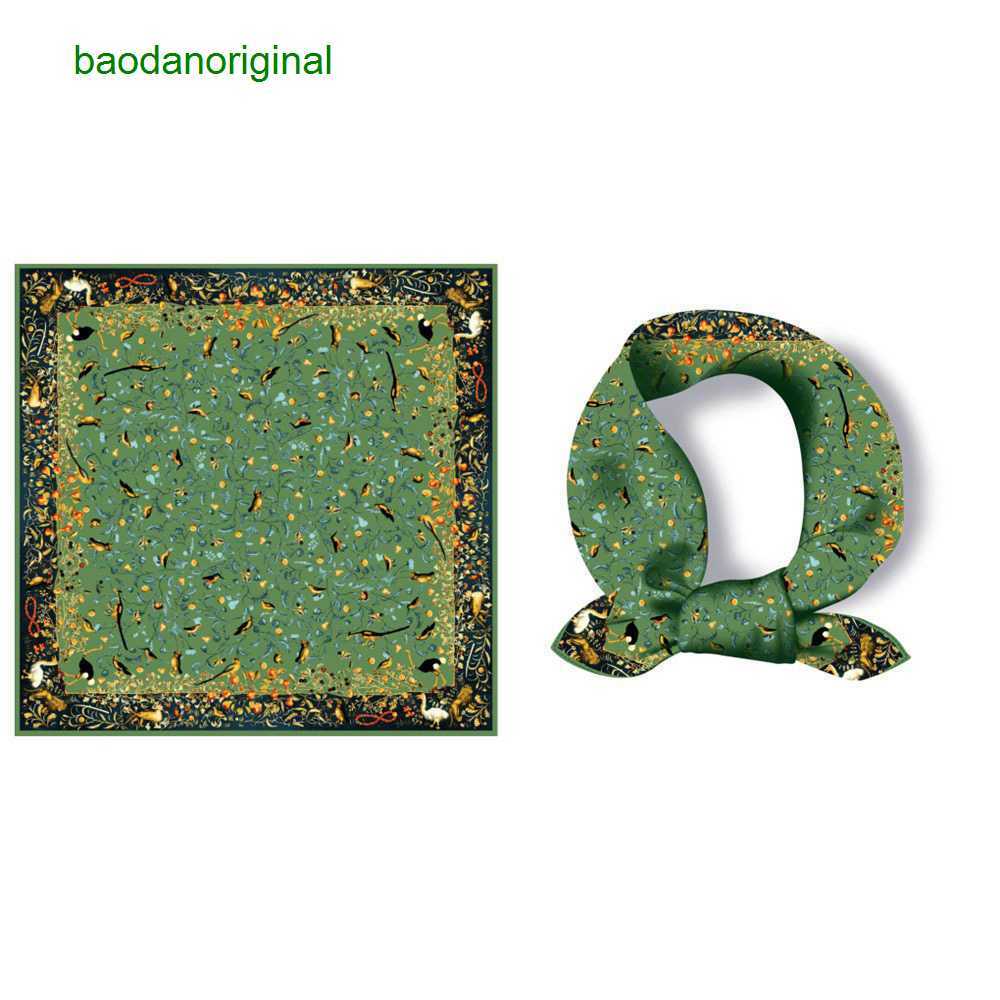 

Hemres Designer Scarves Style Love Horse Pattern Imitation Silk Small Square Classic Professional Flight Attendant Decorative Scarf Female MHQ5