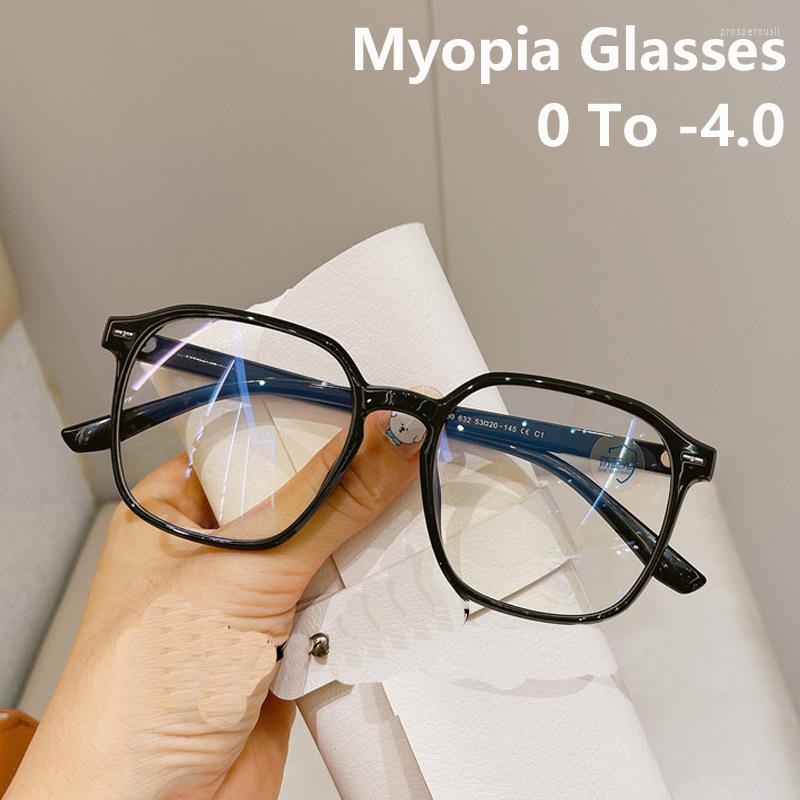 

Sunglasses Style Square Finished Myopia Glasses Unisex Vintage Clear Lens Short-sighted Eyewear Luxury Prescription Diopter Eyeglasses