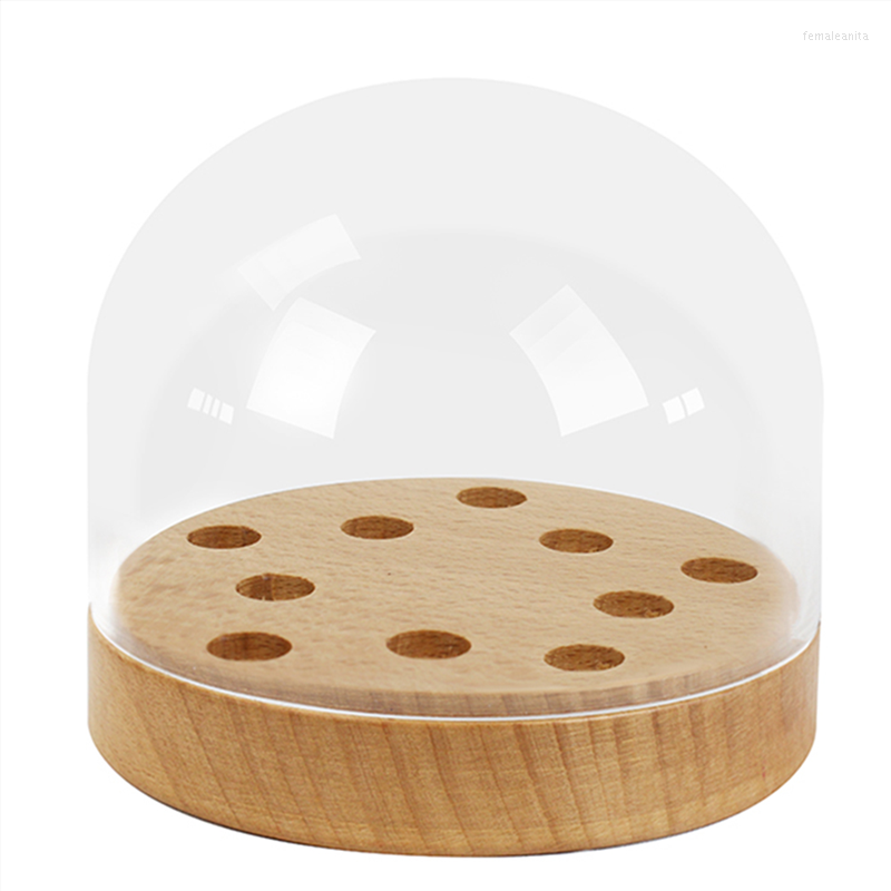 

Jewelry Pouches Phono Dust Box Vinyl Cover Display Stand Wooden