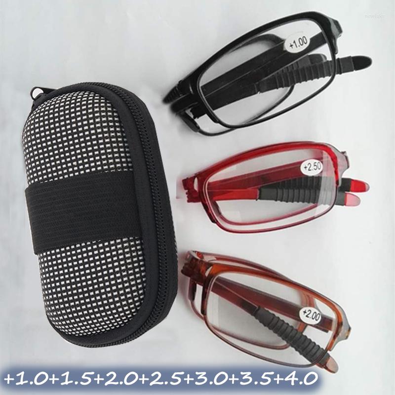 

Sunglasses Fahsion Design Folding Reading Glasses With Box Men Women TR Frame Eyelasses Optical Spectacles Eyewear Diopter 1.0 To 4.0