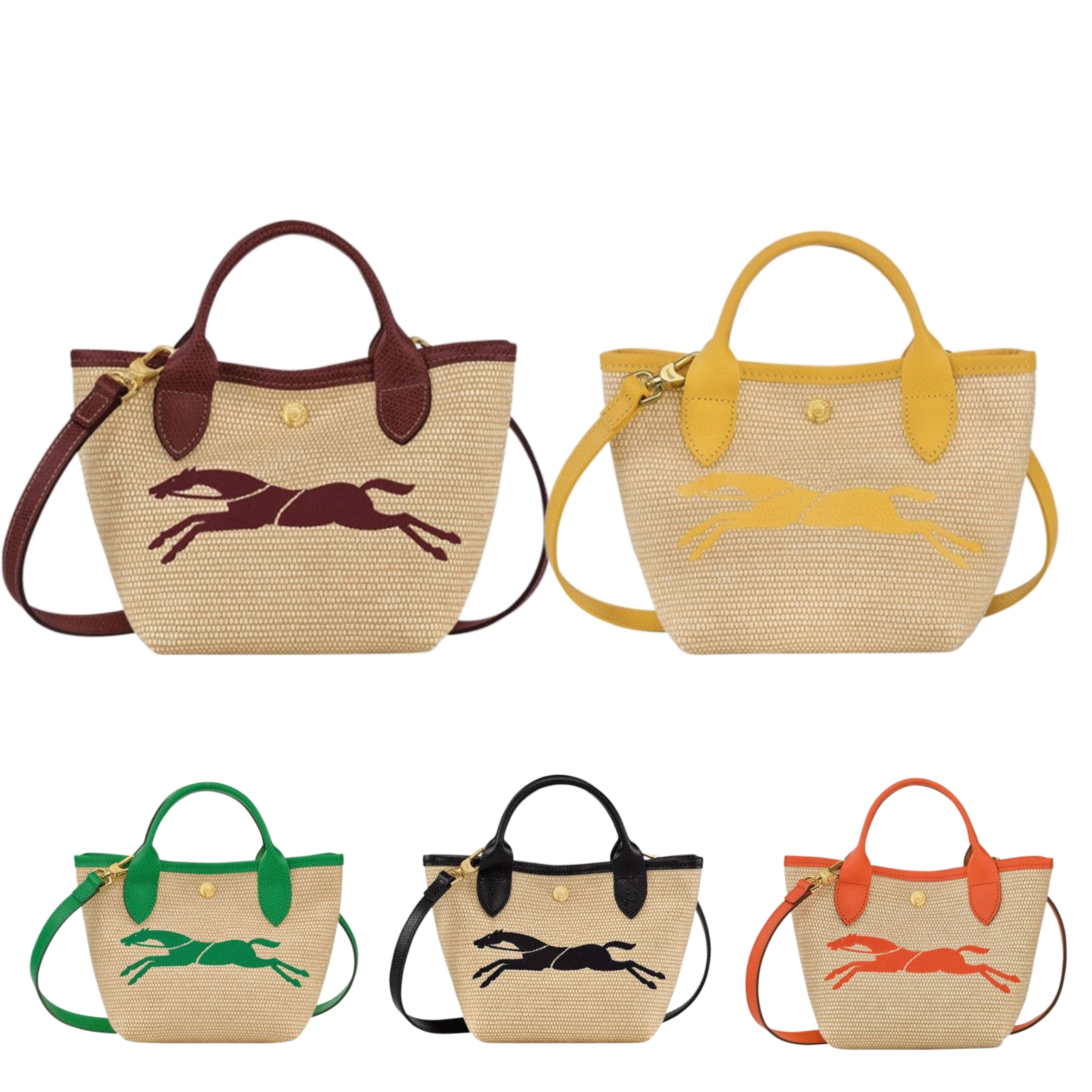 

Mini Womens weave longchammp shopping Bag lady pochette mens handbag Straw totes canvas Designer Crossbody clutch bag luxury shoulder vacation travel Beach bags, Brown