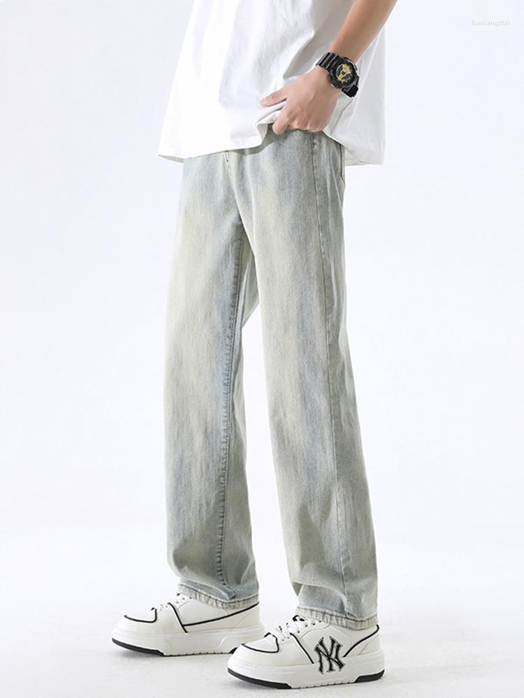 

Men's Jeans Men's Loose High Street Vibe Trend Brand American Teen Casual Pants Baggy Wide Leg Y2k Clothing, Black