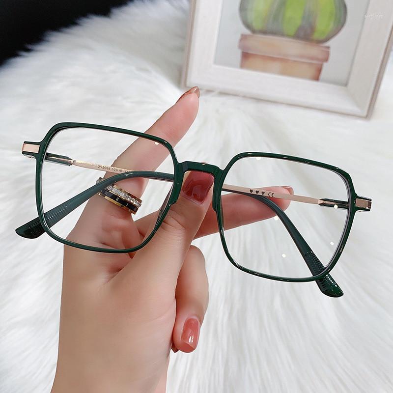 

Sunglasses Square Finished Myopia Glasses Women Men Oversized Prescription Nearsighted Eyewear With Diopters Minus -1.0 -1.5 -2.0 To -6.0