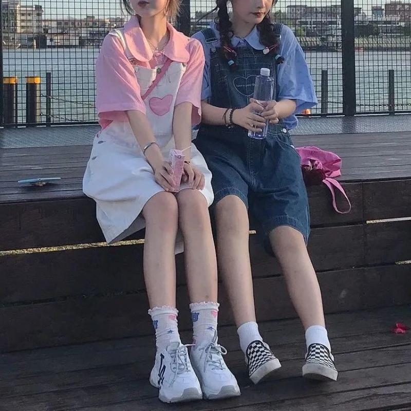 

Women's Shorts Summer Kawaii Cute Denim Overalls For Women Girl Suspender Jumpsuit Pants Streetwear Vacation Outfits Japanese Clothing, Blue