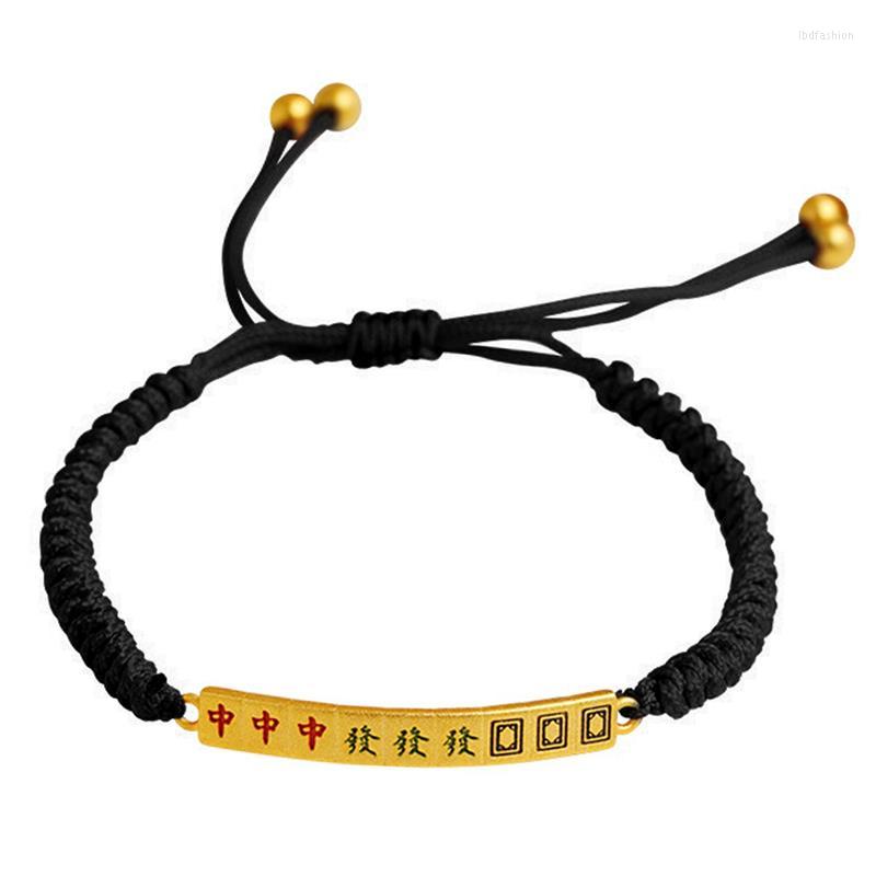 

Keychains Woven Bracelet Wrist Rope Braided Cord Mahjong Style