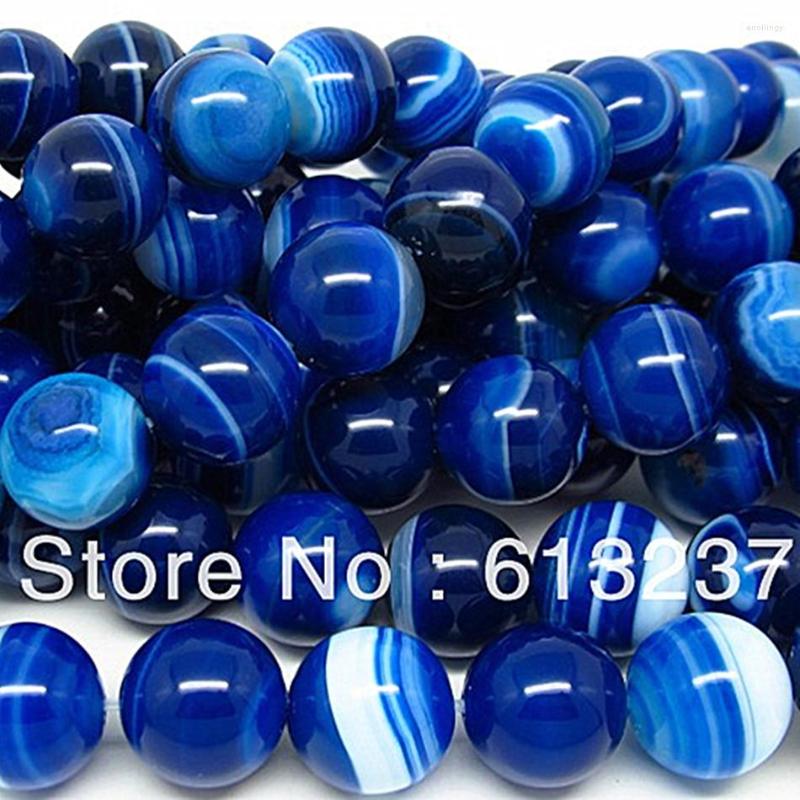 

Beads Natural Stone Blue Stripe Onyx Carnelian Agat Loose 6mm 8mm 10mm 12mm Round Ball DIY Long Chain Jewelry GE199