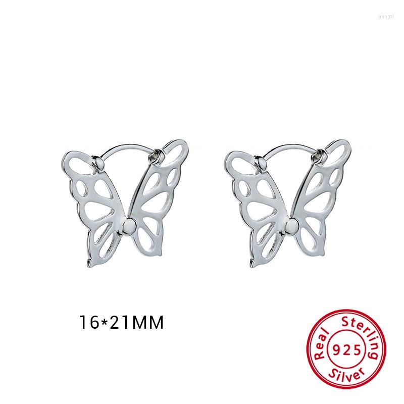 

Stud Earrings 1 Pair Trend Fashion Butterfly Charm 925 Sterling Silver Luxury Fine Jewelry For Women Sweet Ear Studs Gifts