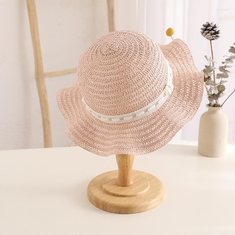 

Hats Children Breathable Straw Hat Summer Kid Girls Outdoor Holiday Panama Cap Sun For, White