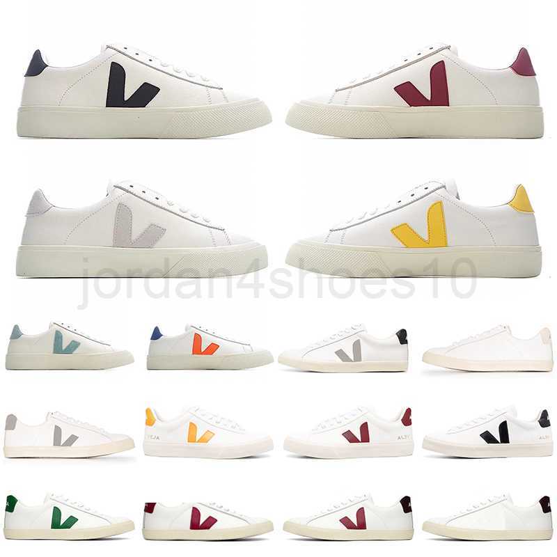 

dress shoes luxury designer veja casual shoes classic white leather trainers famous couples vegetarianism style original campo vejas esplar mens women sneakers 5.0, Color 13