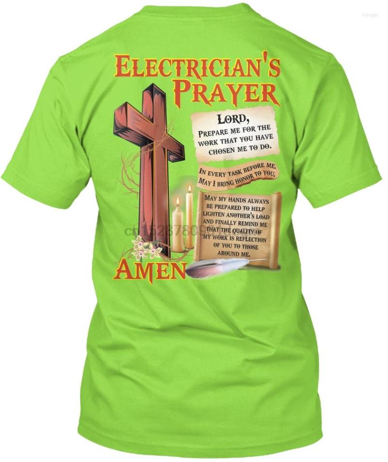 

Men's T Shirts Men Shirt Electrician's Prayer Women T-Shirt, Notprint
