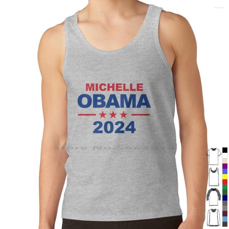 

Men's Tank Tops Michelle Obama 2024 Top Pure Cotton Vest 24 2023 For Kamala, Mtee-dark coffee