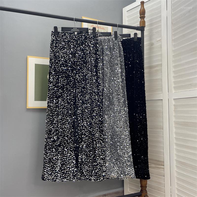 

Women's Pants Spring And Autumn Korean Velvet Sequins Fashion Wide-leg Long-leg Drape Mopping Shiny Lengthened Straight-leg, Black