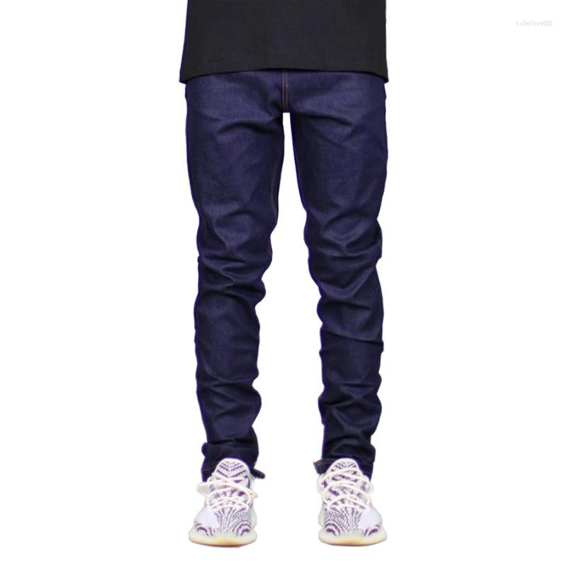

Men's Jeans Y2K High Quality Men's Street Trend Zipper Design Stretch Pants, Navy