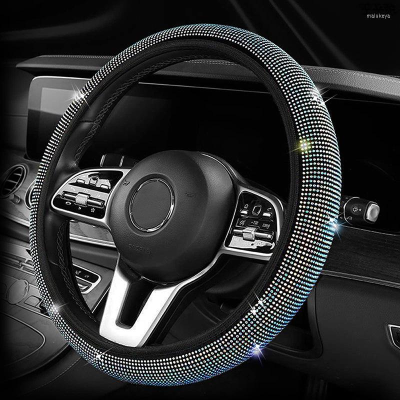 

Steering Wheel Covers Car Rhinestones Cover With Crystal Diamond Sparkling Suv Protector Auto Accessoeies