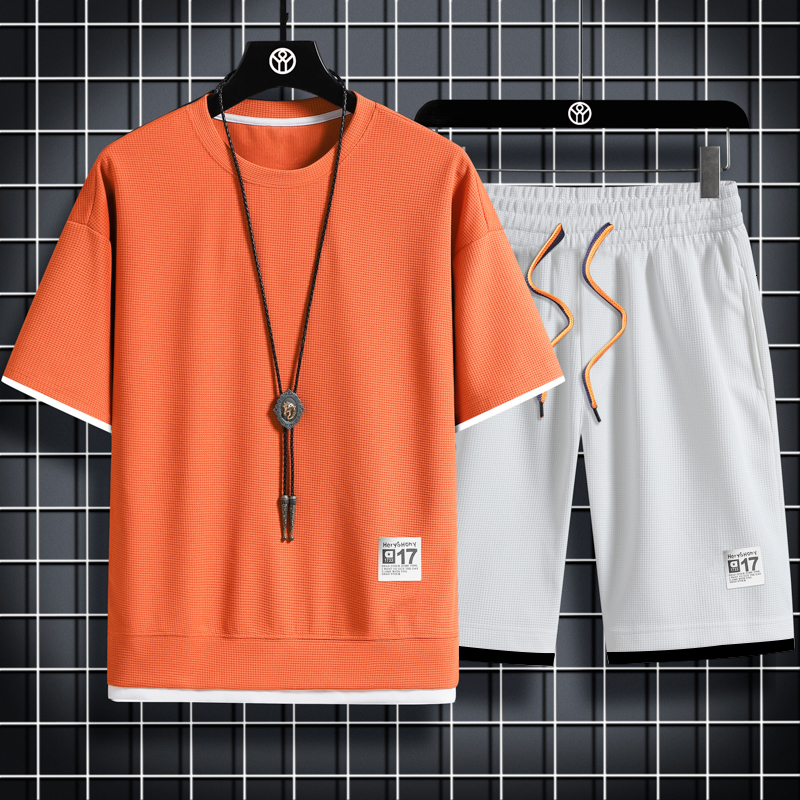 

Men' Tracksuits Summer Mens Set Linen Fabric Solid Color TShirt and Shorts Two Piece Set Men Sports Suit Fashion Breathable Tracksuit 230512, Ntz75 khaki