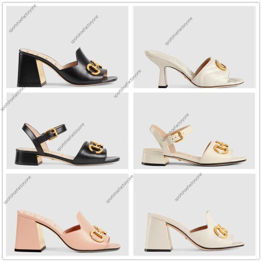 

2022 designer slides Women flip flops Leather Women sandal with Double Metal