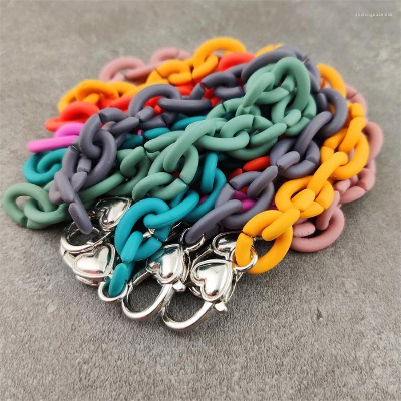 

Charm Bracelets Fashion Lucky For Women Golden Color Rubber Plated Acrylic Bracelet&Bangle Jewelry Boho Style Bangle