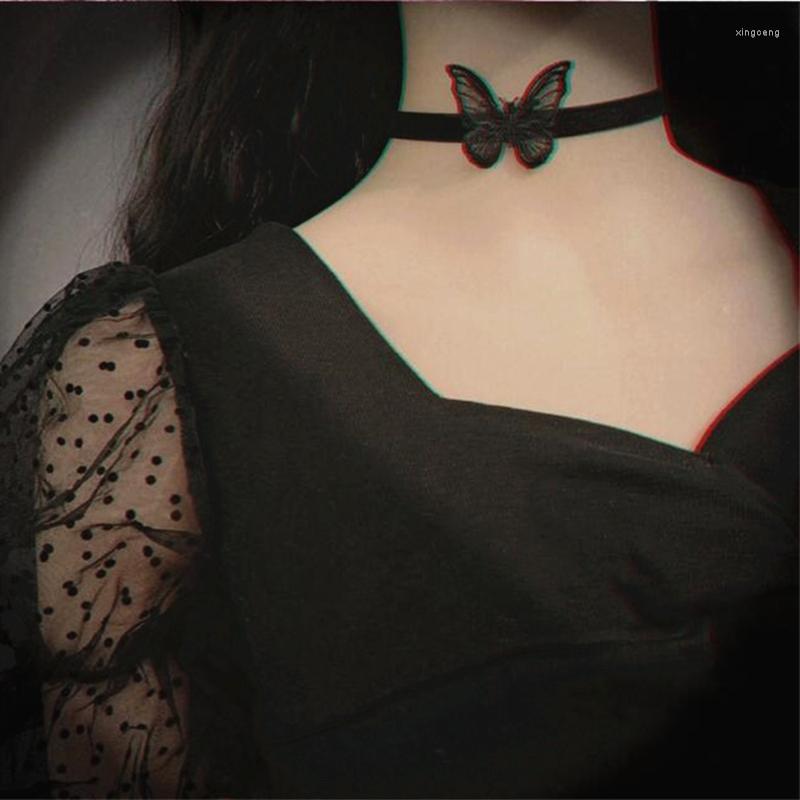 

Choker Sexy Black Lace Butterfly For Women Summer Fashion Short Clavicle Chain Necklace Aesthetic Jewelry Gifts